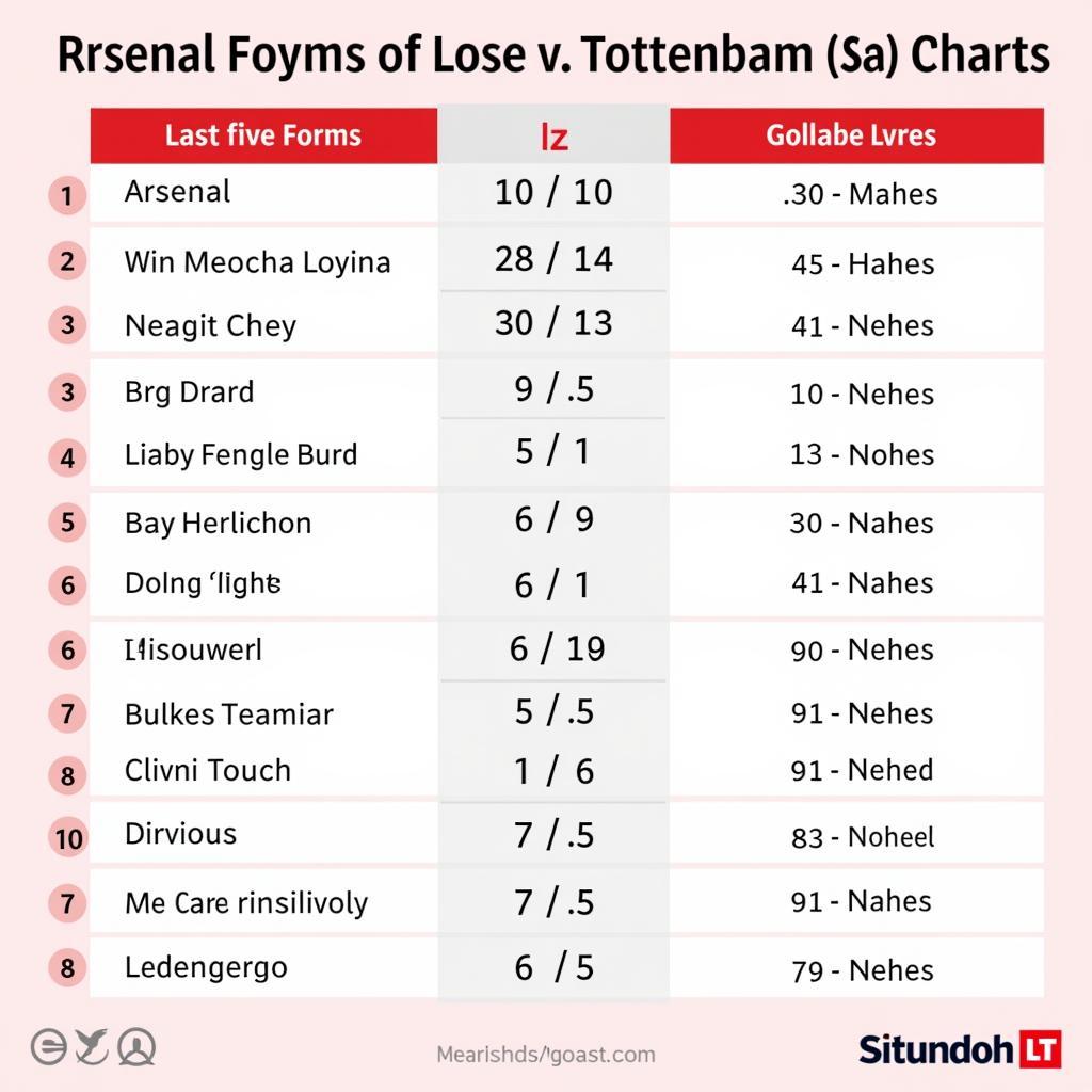 Phong độ gần đây của Arsenal và Tottenham