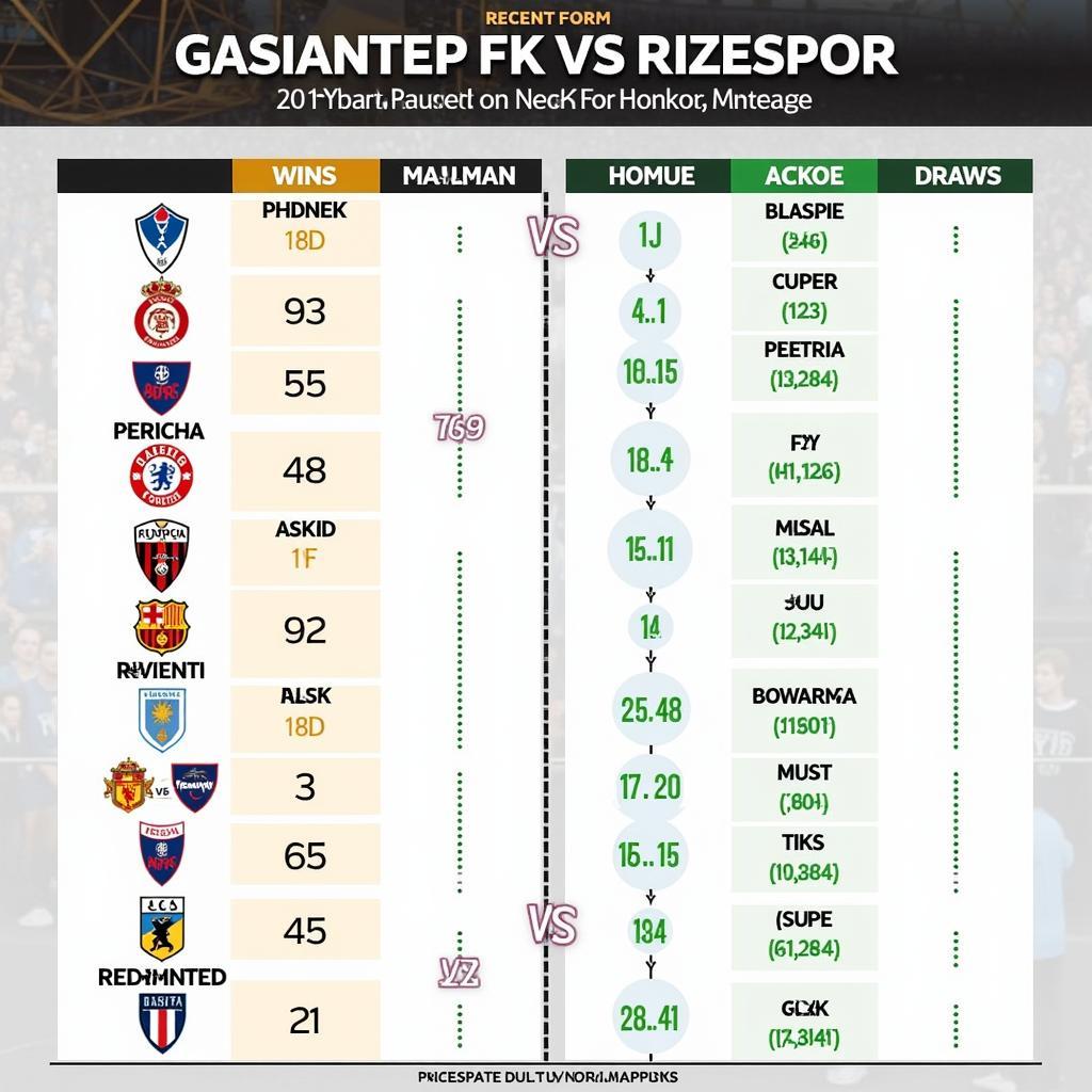 Phong độ gần đây của Gaziantep FK và Rizespor