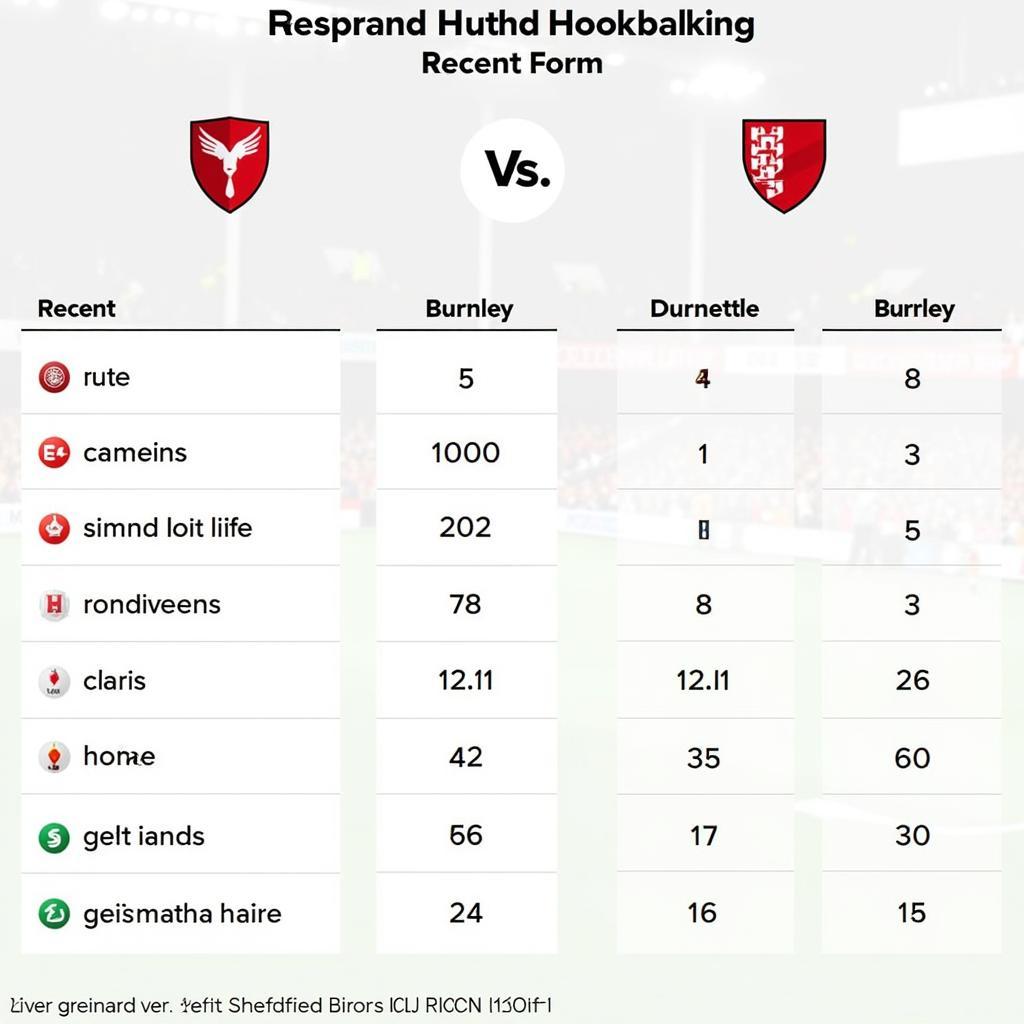 Phong độ gần đây Sheffield United vs Burnley