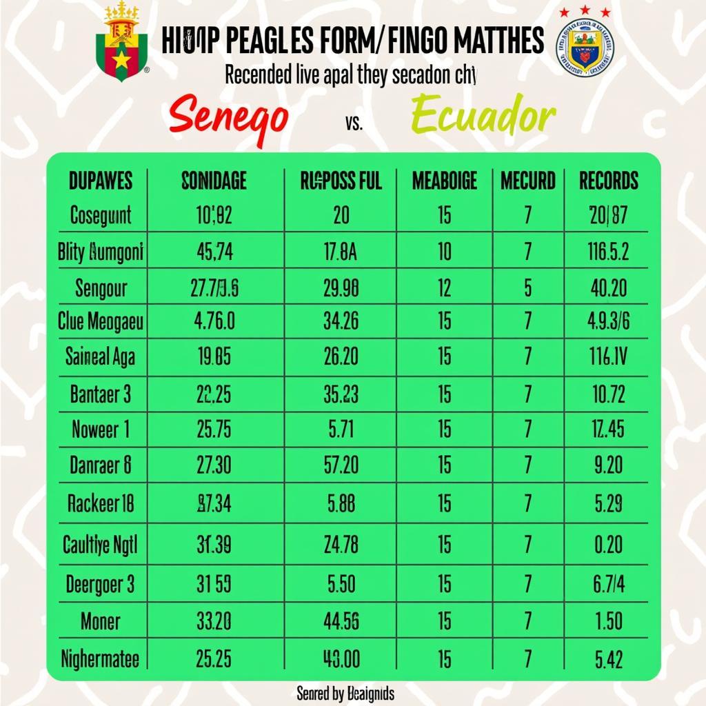 Senegal vs Ecuador Recent Form