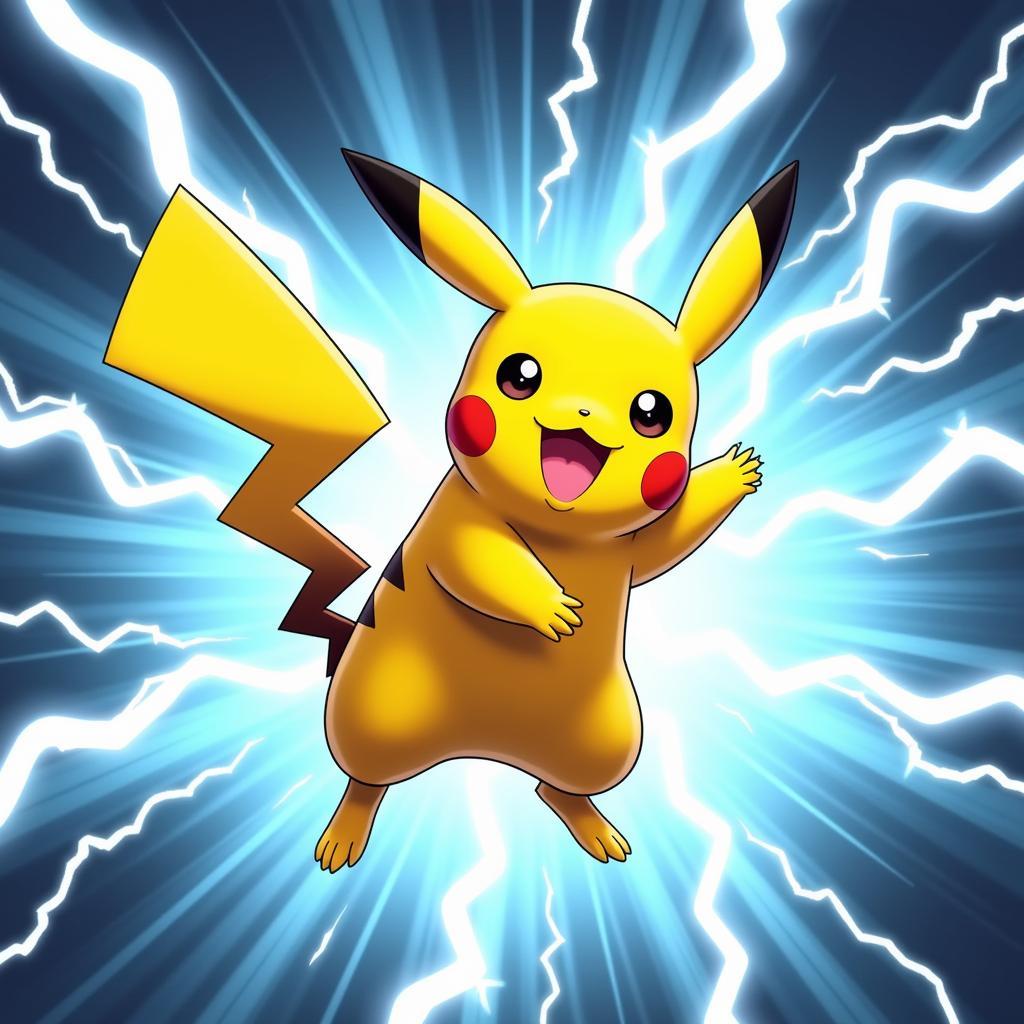 Pikachu sử dụng chiêu thức Thunderbolt