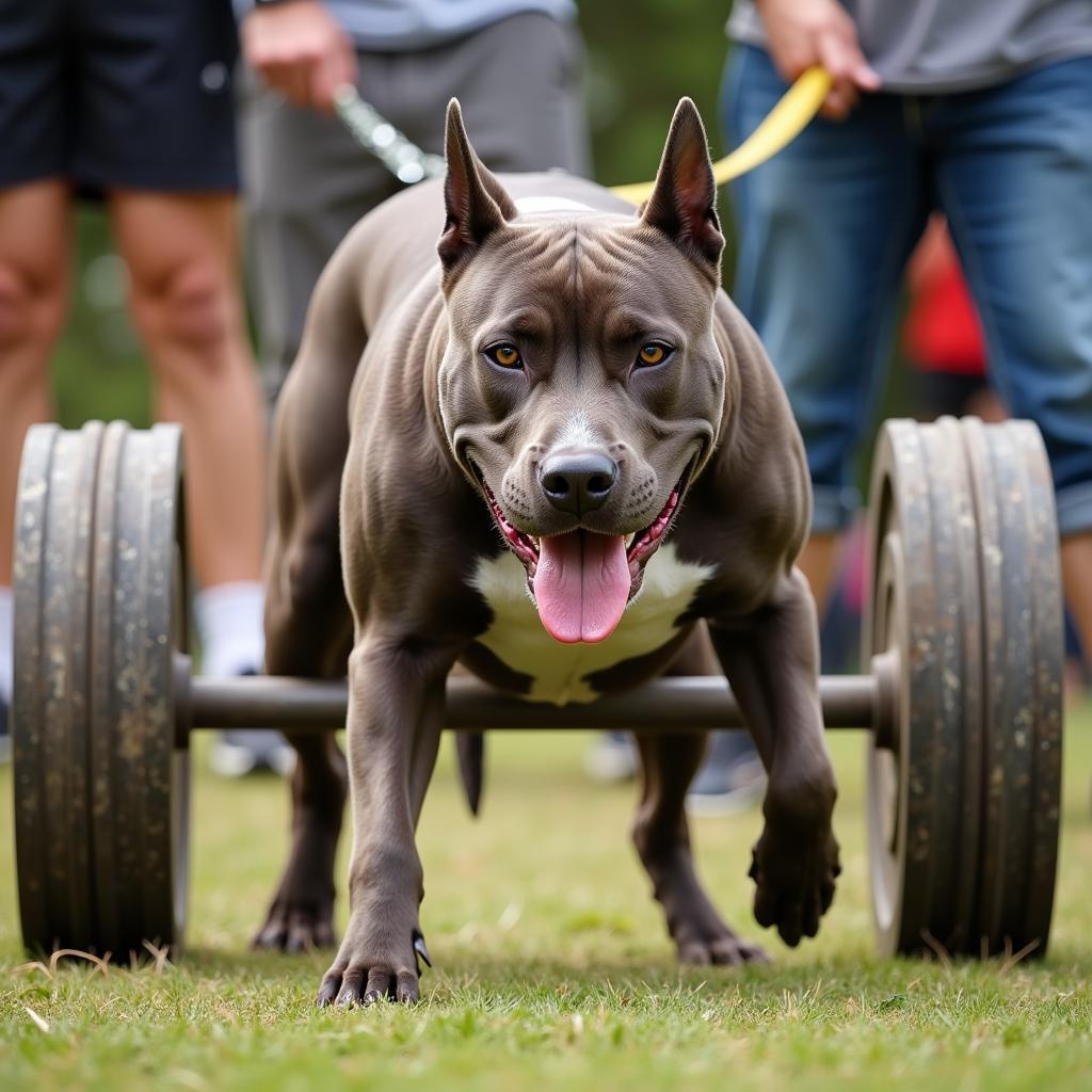 Pitbull trong cuộc thi kéo co