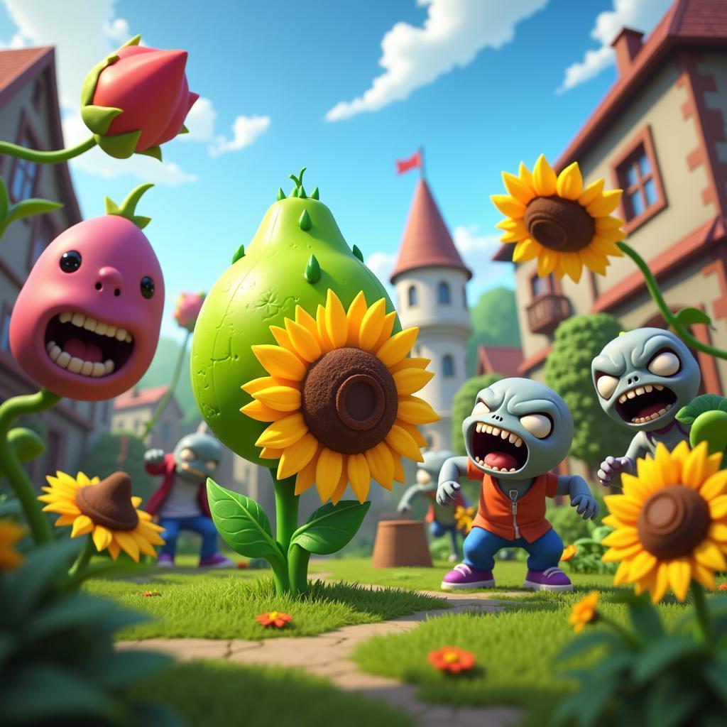 Hình ảnh ý tưởng Plants vs Zombies 3D