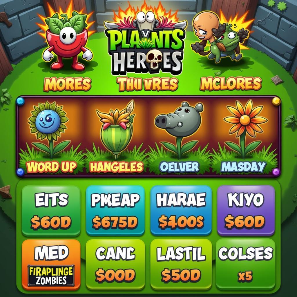 Giao diện Plants vs. Zombies Heroes Mod