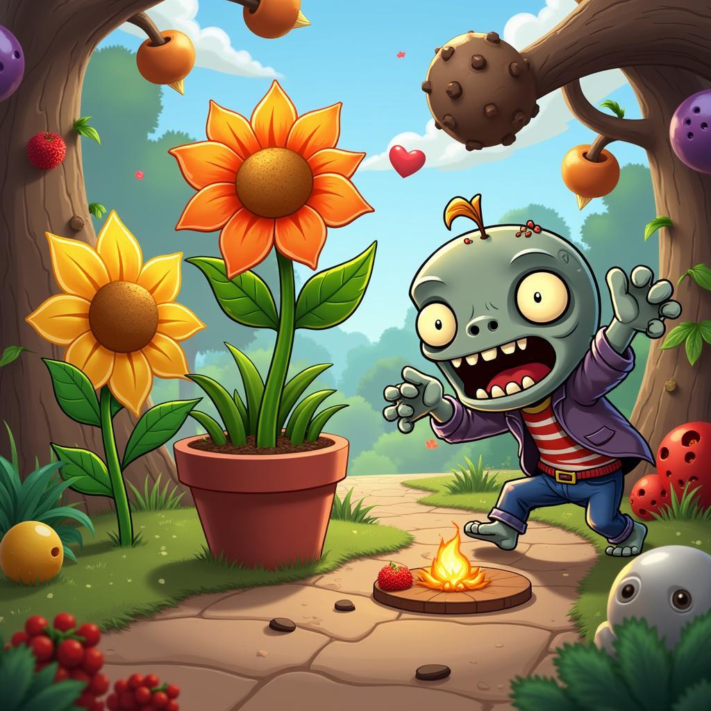 Hình ảnh mini game Plants vs Zombies Pogo Party