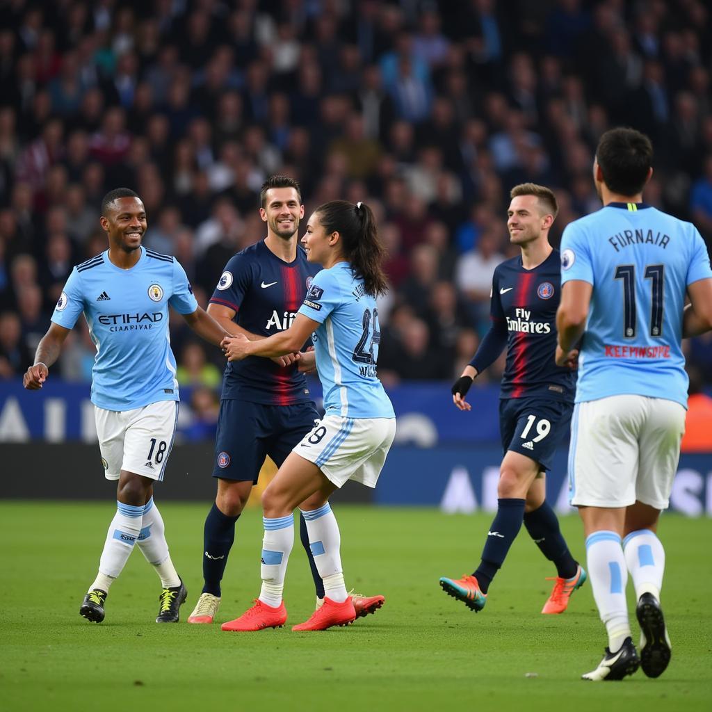 PSG đối đầu Manchester City tại Champions League