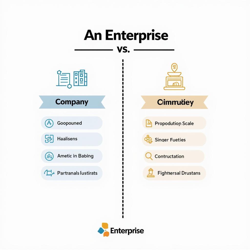 Quy mô hoạt động của Enterprise vs Company