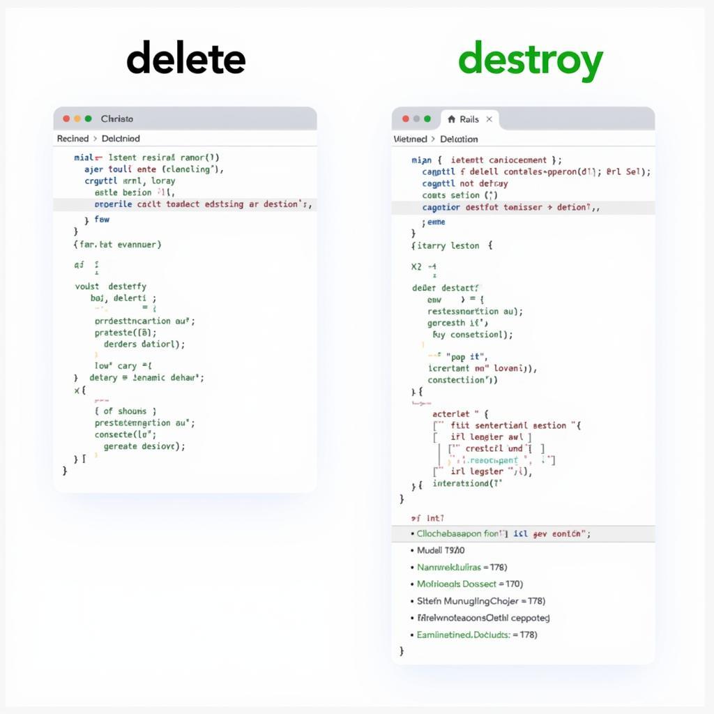 Ứng dụng Rails delete và destroy