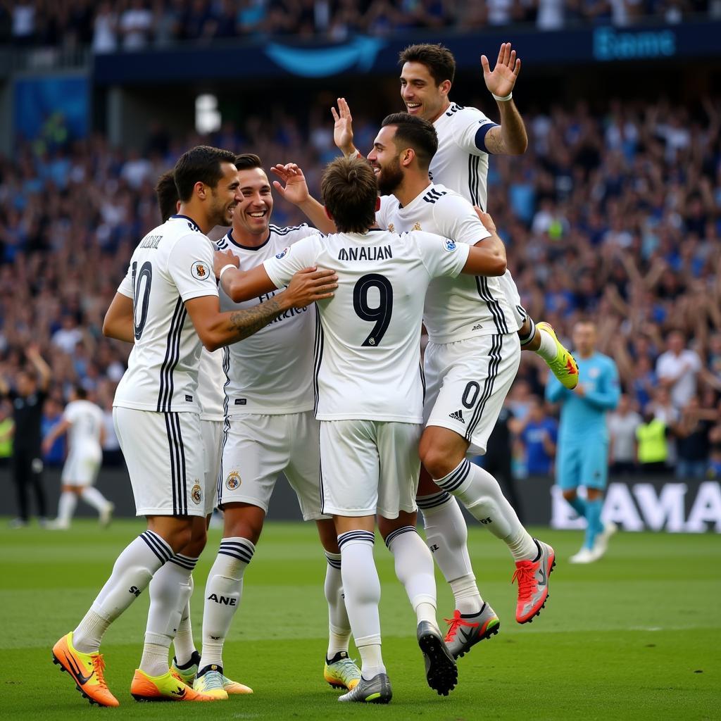 Real Madrid ăn mừng bàn thắng