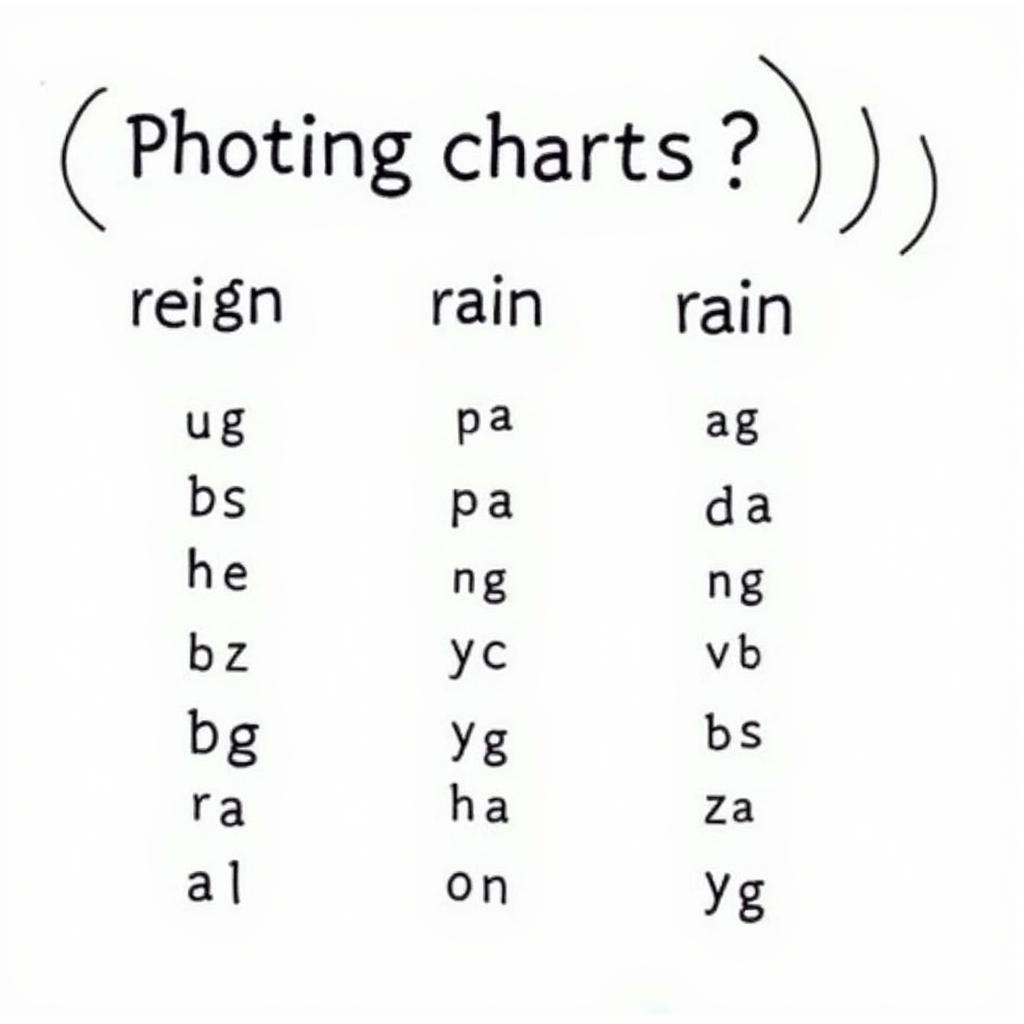 Phonetic Chart Comparison: Reign vs. Rain