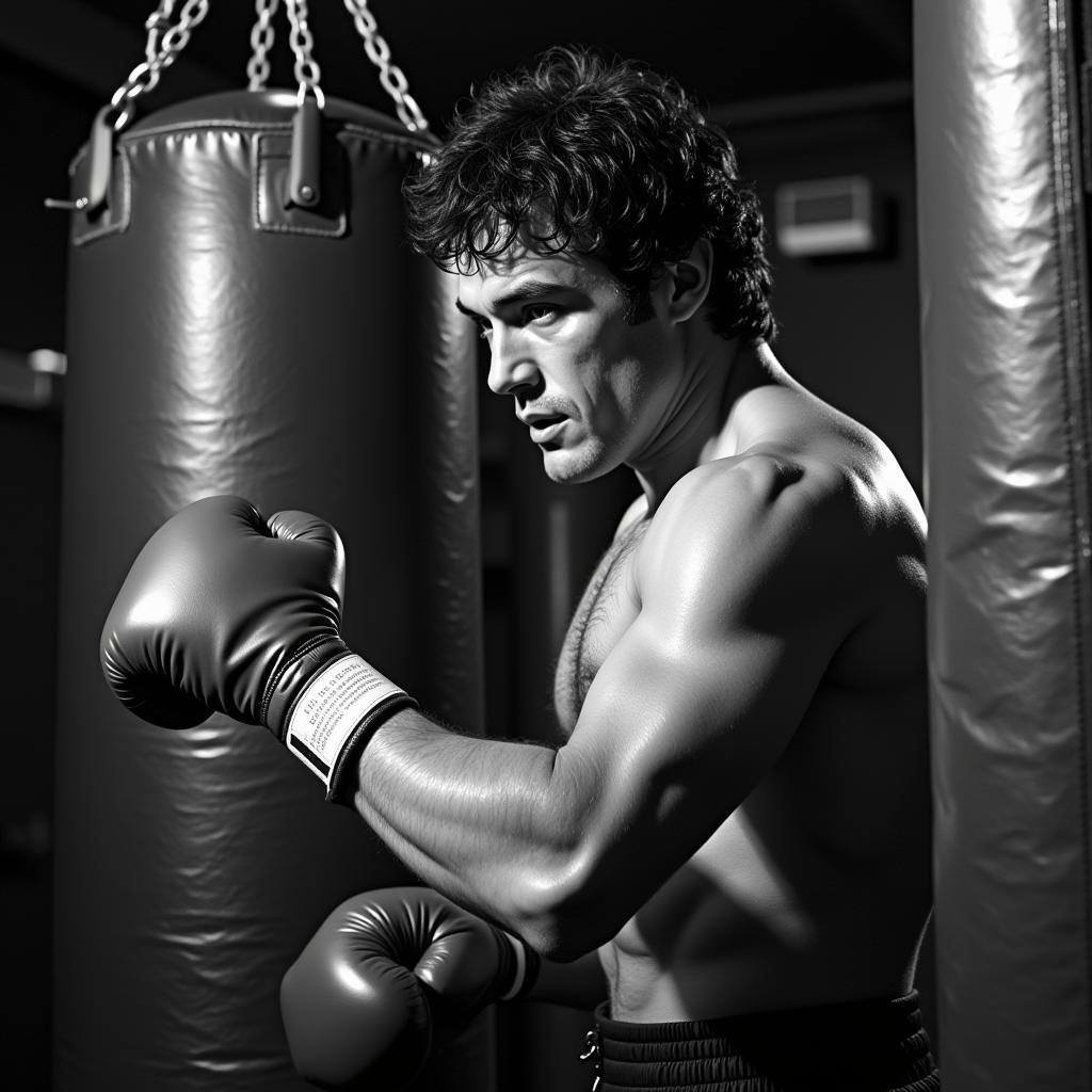 Rocky Balboa tập luyện chăm chỉ