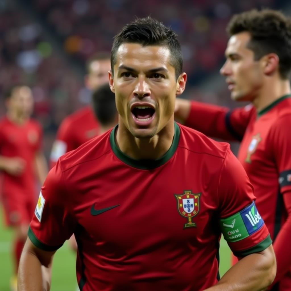 Cristiano Ronaldo ghi bàn cho Bồ Đào Nha