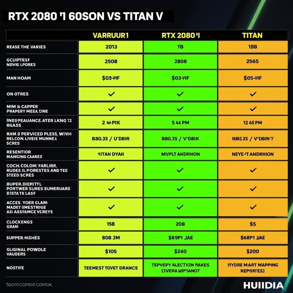 Biểu đồ so sánh RTX 2080 Ti và Titan V