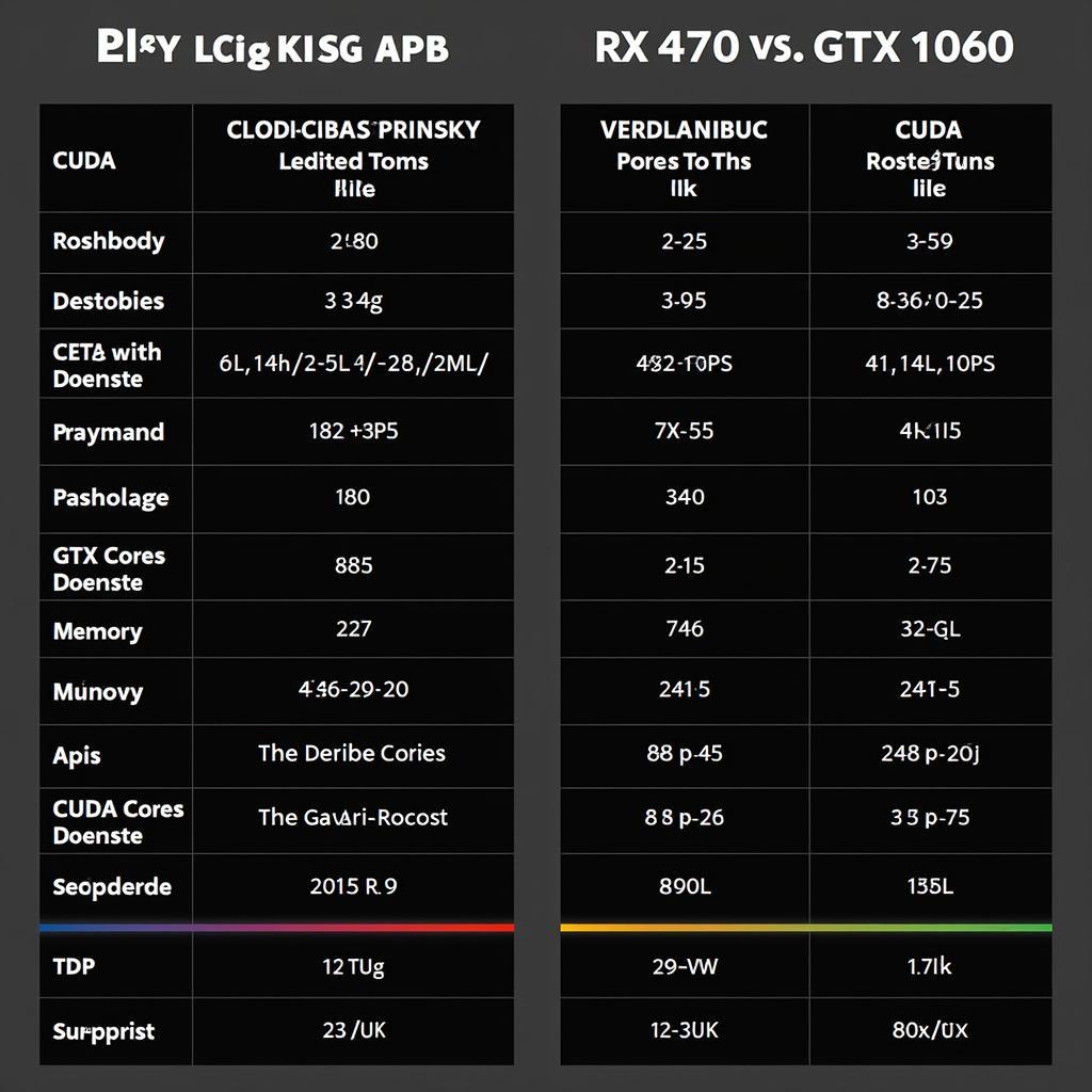 Bảng so sánh tính năng RX 470 vs GTX 1060