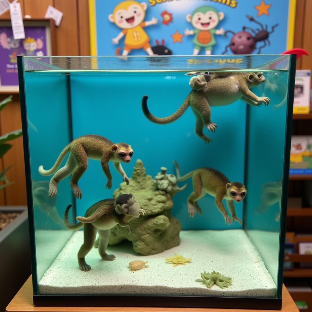 Sea Monkeys Thriving in a Home Aquarium