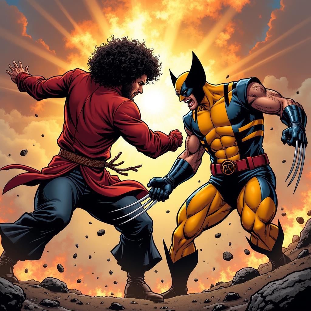 Shang-Chi và Wolverine đối đầu trong một trận chiến khốc liệt