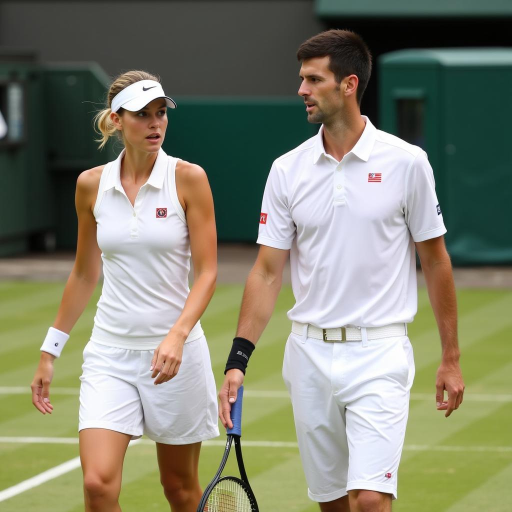 Sharapova and Djokovic at Wimbledon final