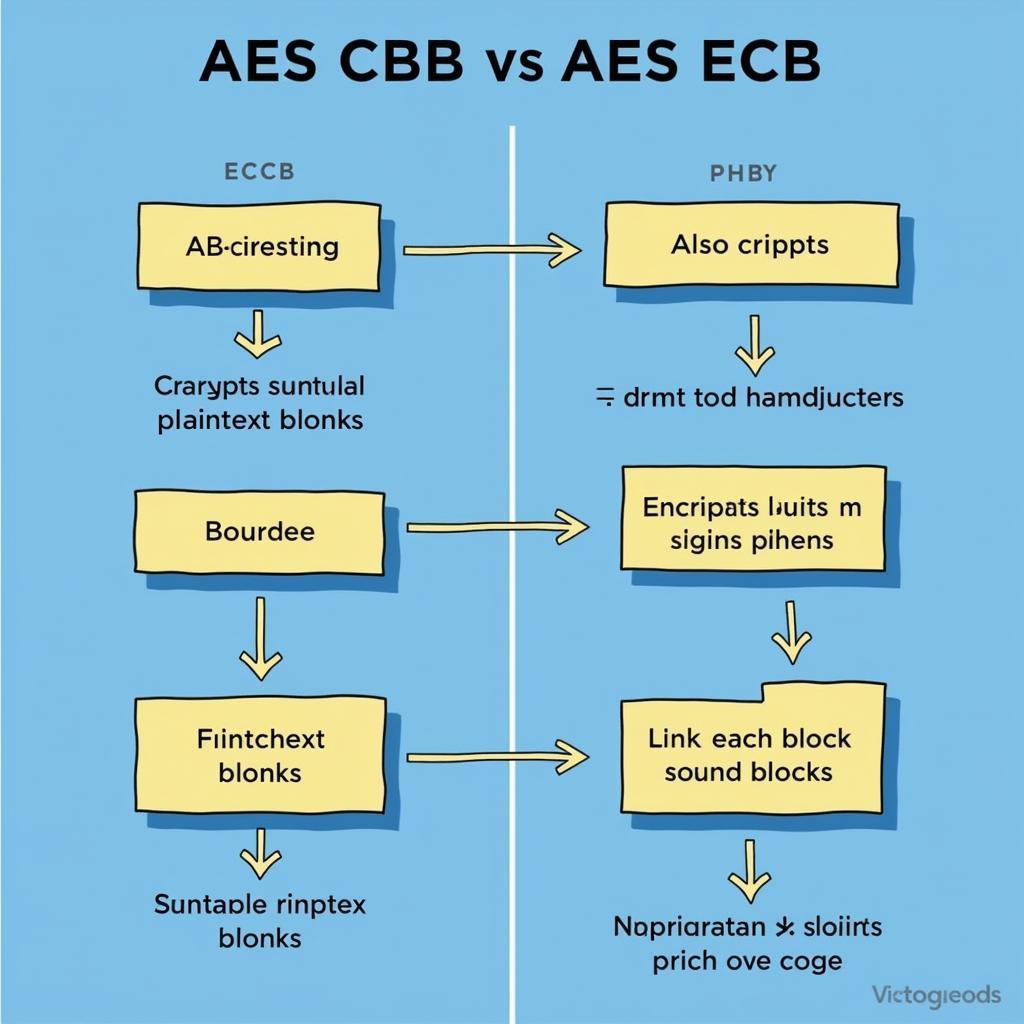 So sánh AES CBC và ECB