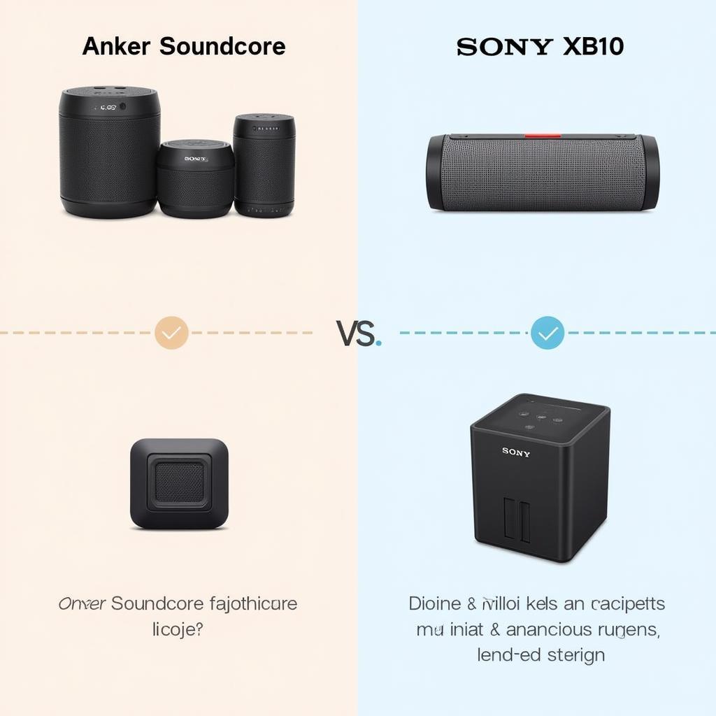 Anker Soundcore vs Sony XB10 - Thiết kế