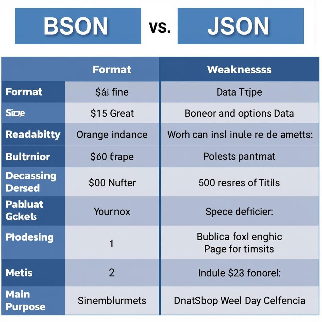 So sánh BSON và JSON