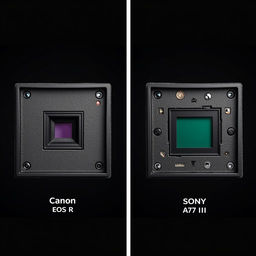 So sánh cảm biến EOS R và A7iii