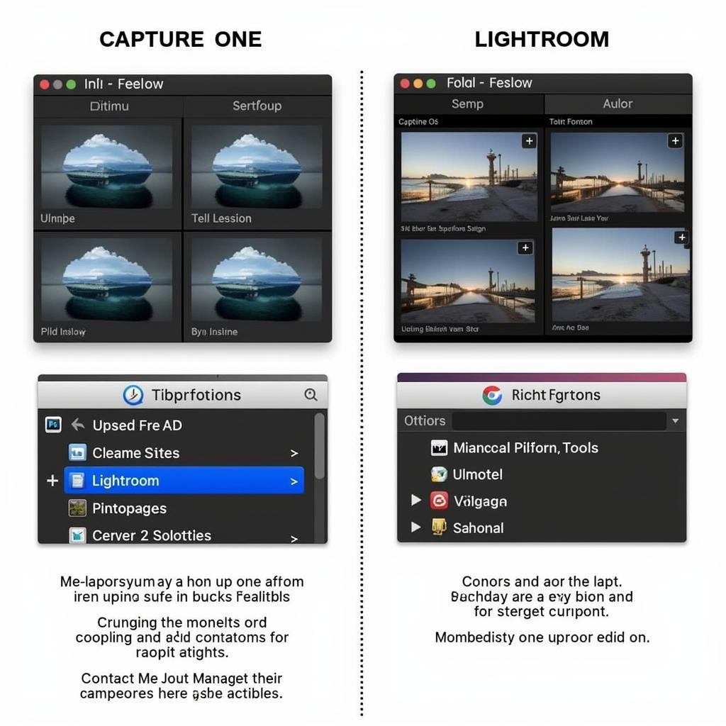 So sánh giao diện Capture One và Lightroom