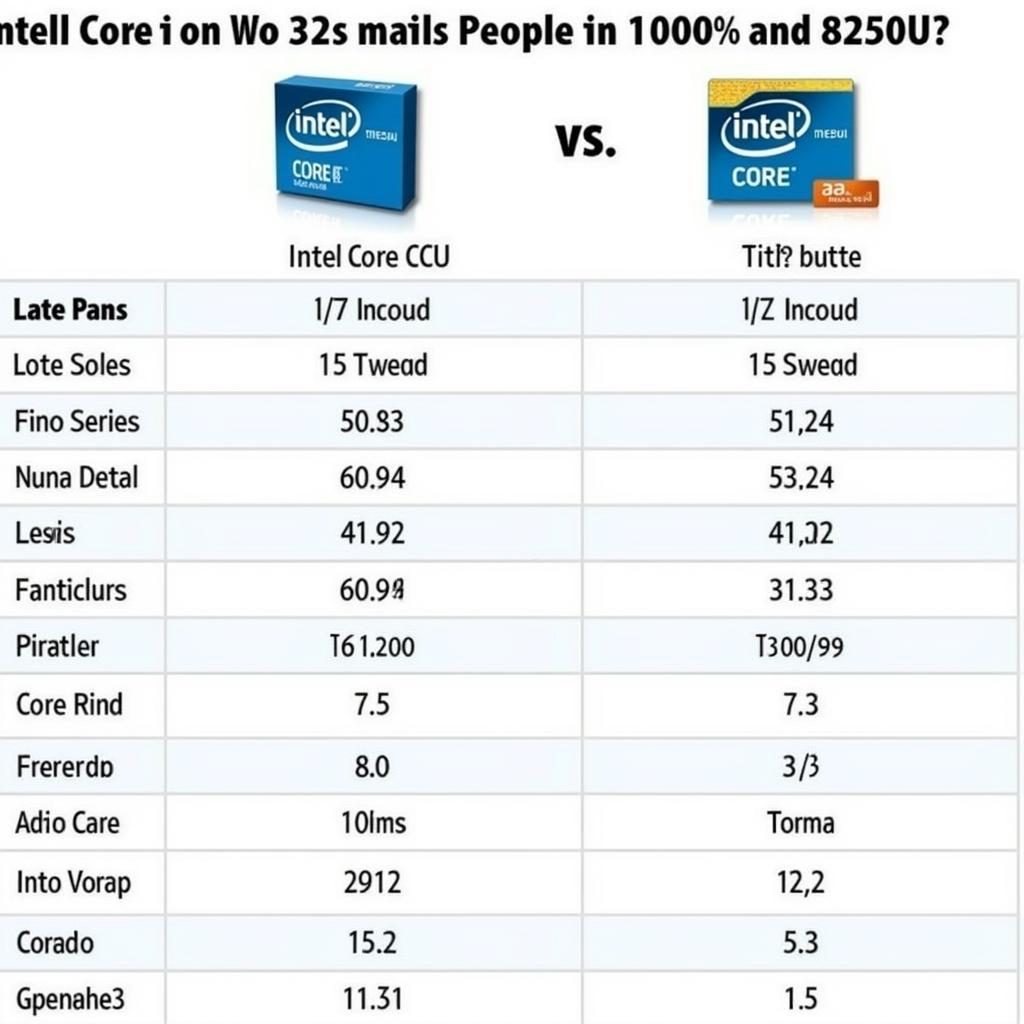 So sánh CPU i7 3520M và i5 8250U