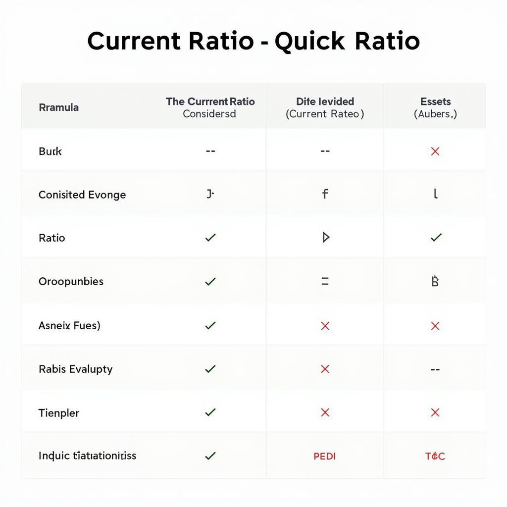 So sánh Current Ratio và Quick Ratio