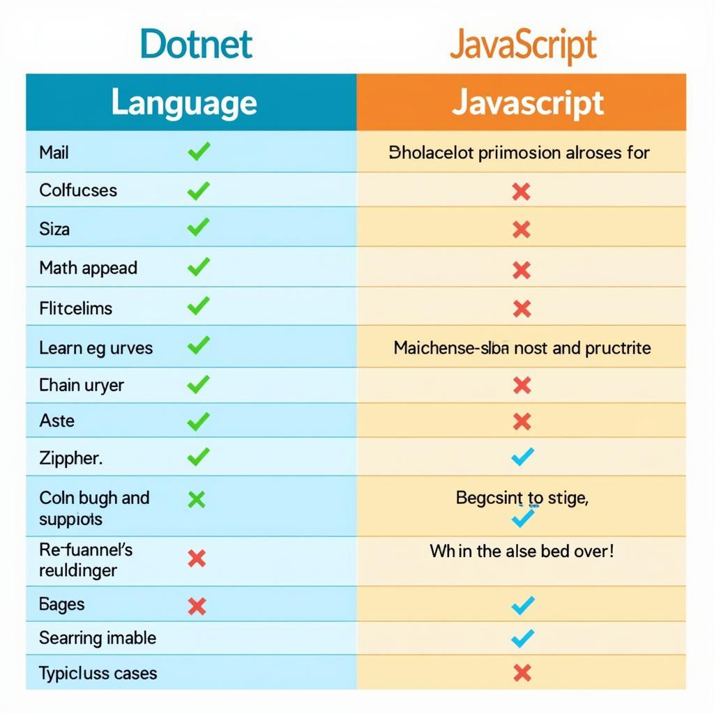 So sánh Dotnet và Javascript