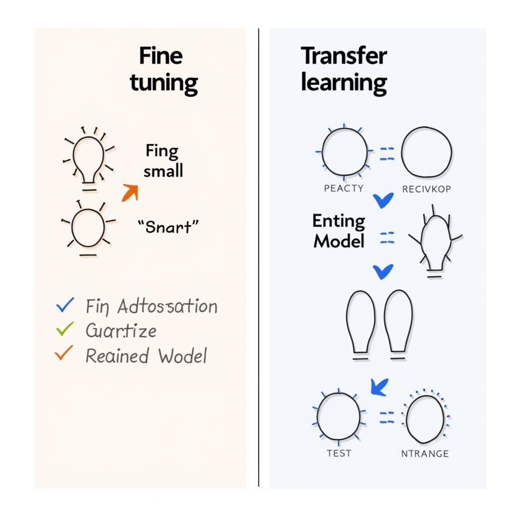 So sánh fine tuning và transfer learning