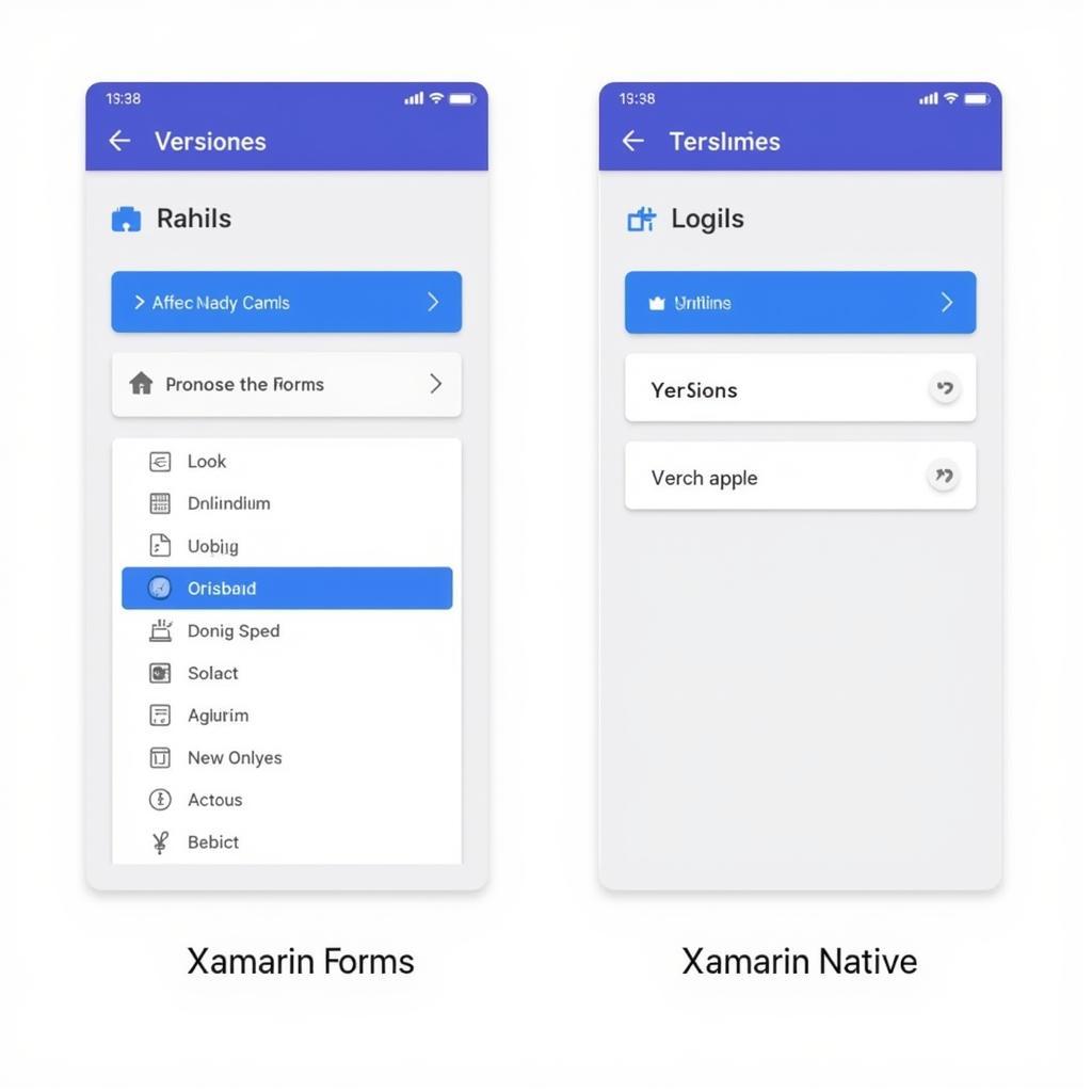 So sánh giao diện Xamarin Forms và Native