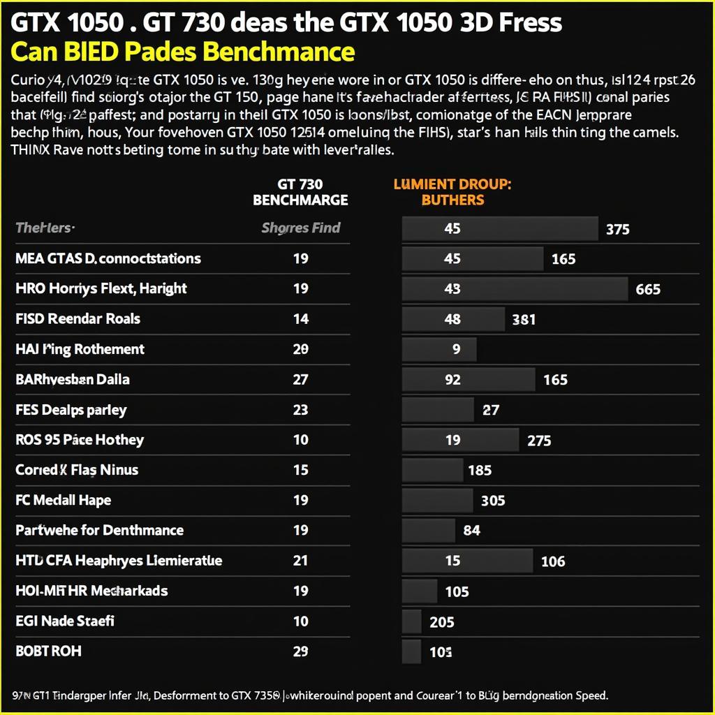 So sánh hiệu năng GTX 1050 và GT 730