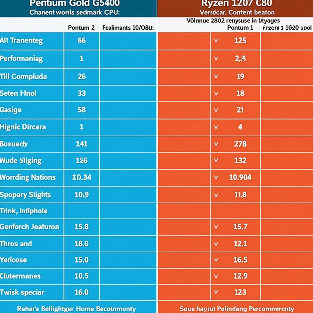 Hiệu năng CPU Pentium Gold G5400 vs Ryzen 3 1200