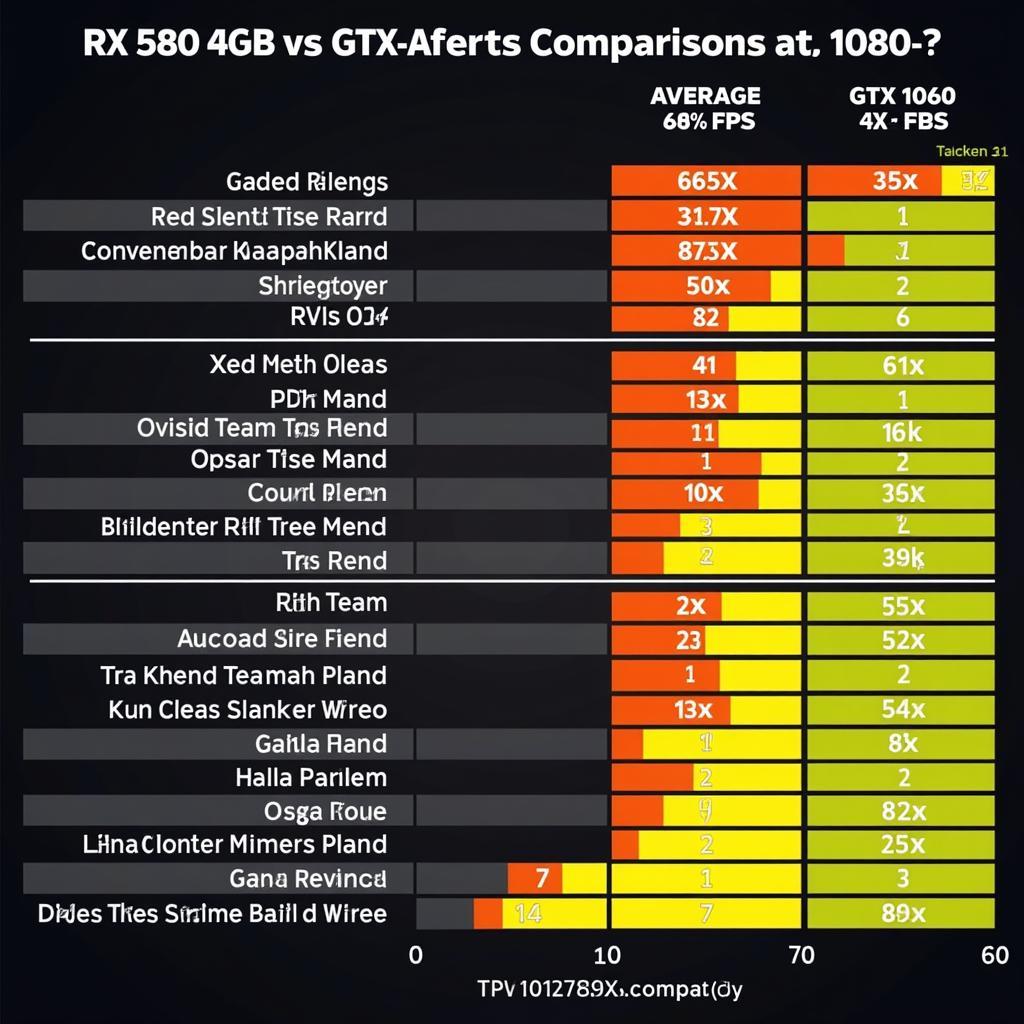 So sánh hiệu năng RX 580 4GB vs GTX 1060