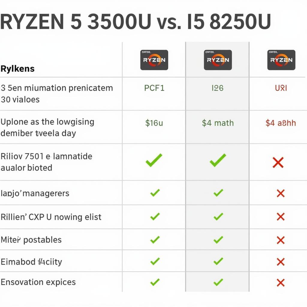 So sánh hiệu năng xử lý Ryzen 5 3500U và i5 8250U