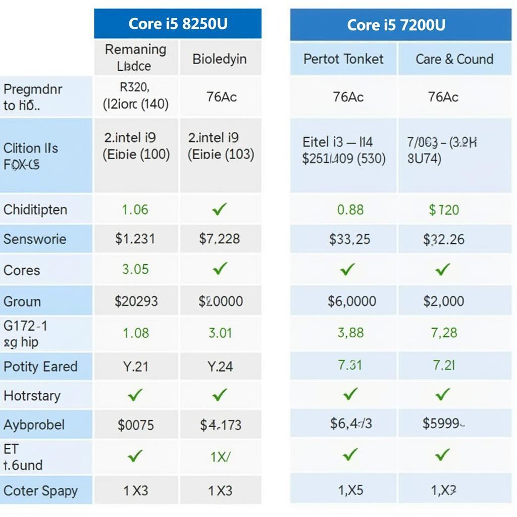 So sánh hiệu năng Intel Core i5 8250U và i5 7200U