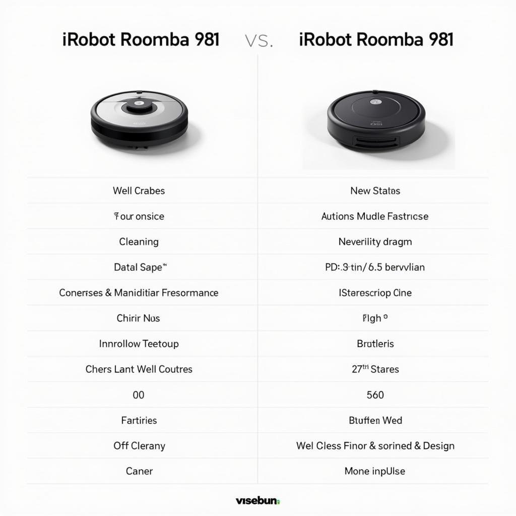 So sánh iRobot Roomba 981 vs 980