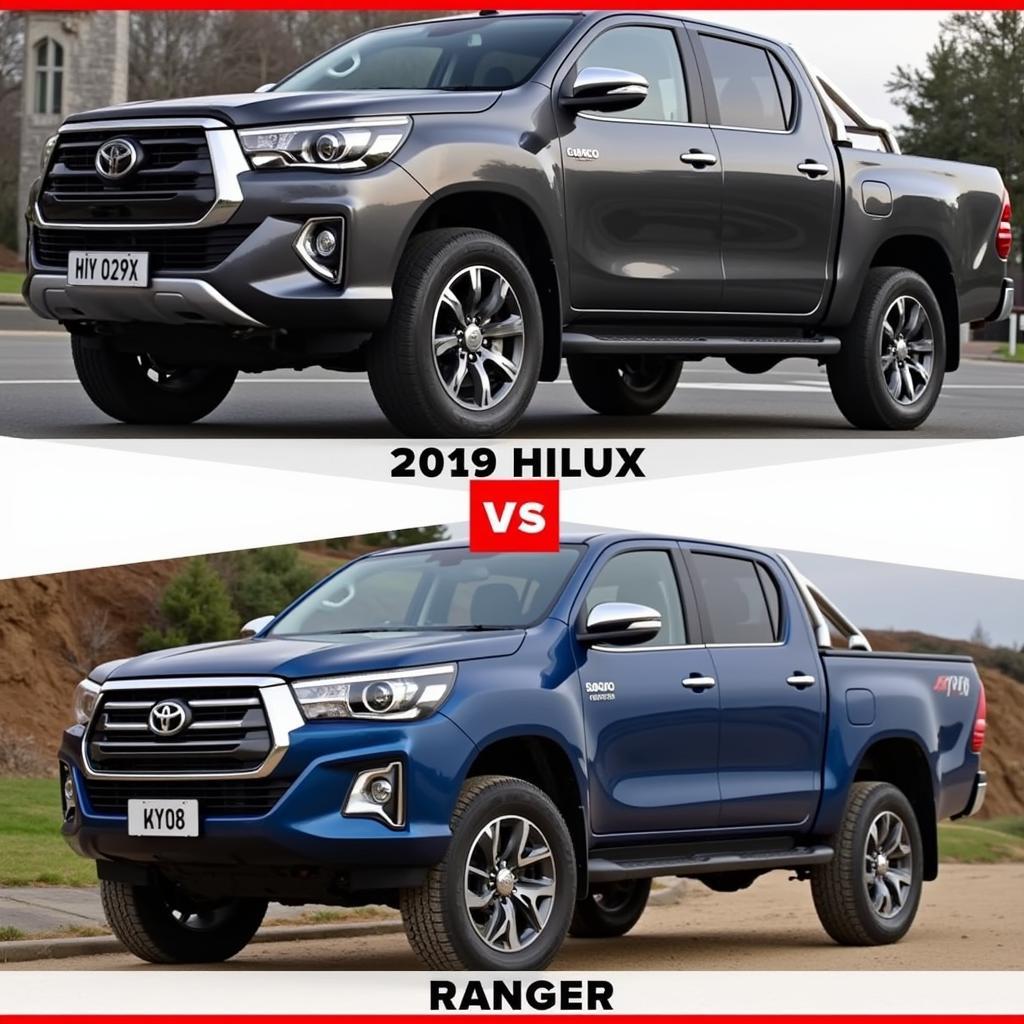 So sánh ngoại thất Hilux 2019 và Ranger 2019