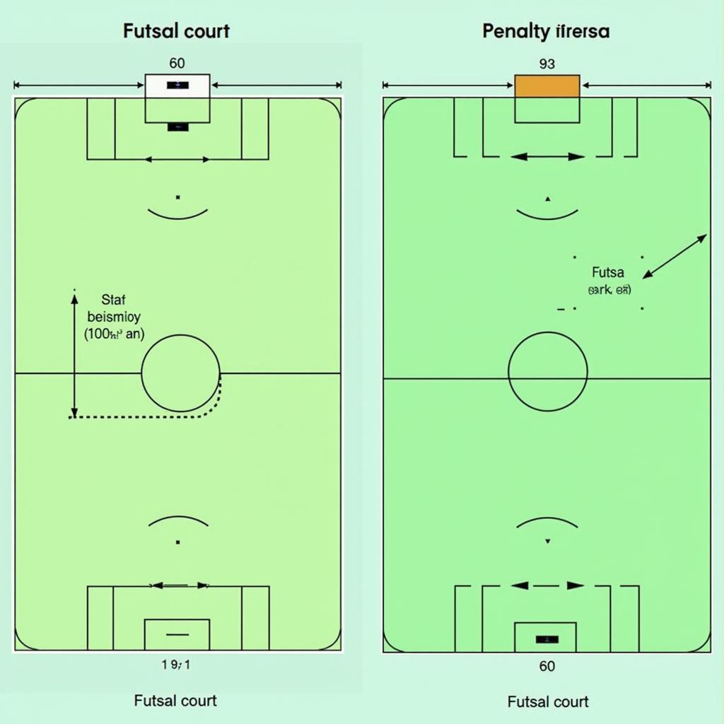 So sánh sân bóng futsal và football