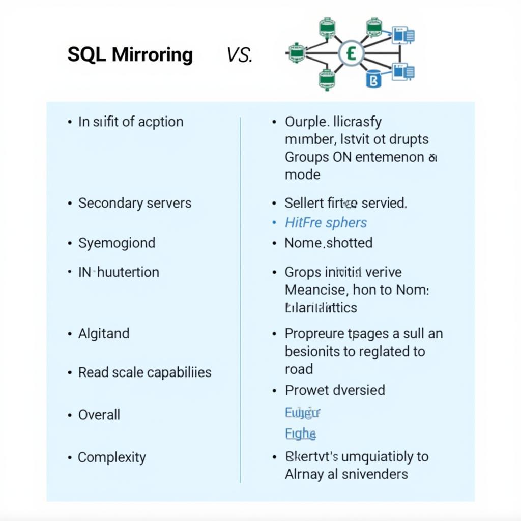 So sánh trực quan giữa SQL Mirroring và Always On