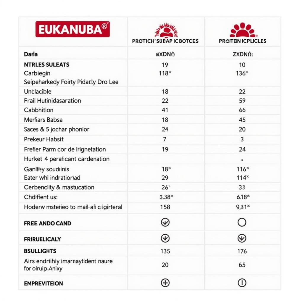 So sánh thành phần dinh dưỡng Eukanuba và Iams