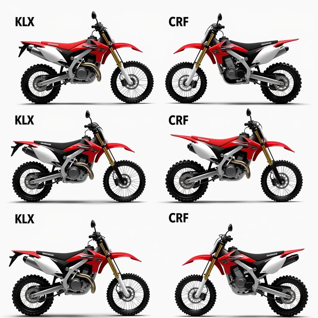 So sánh thiết kế KLX 150 và CRF 150