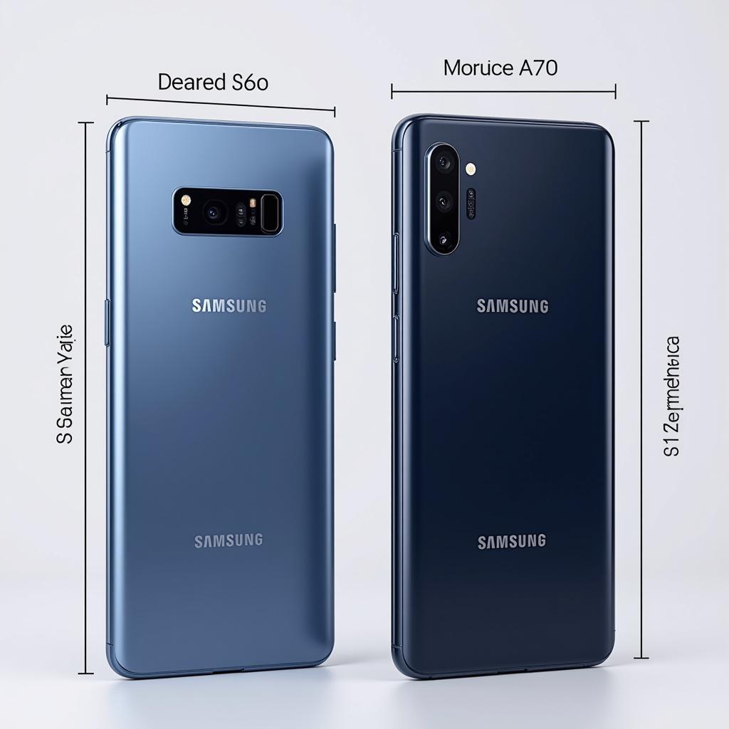 So sánh thiết kế Samsung S8 và A70