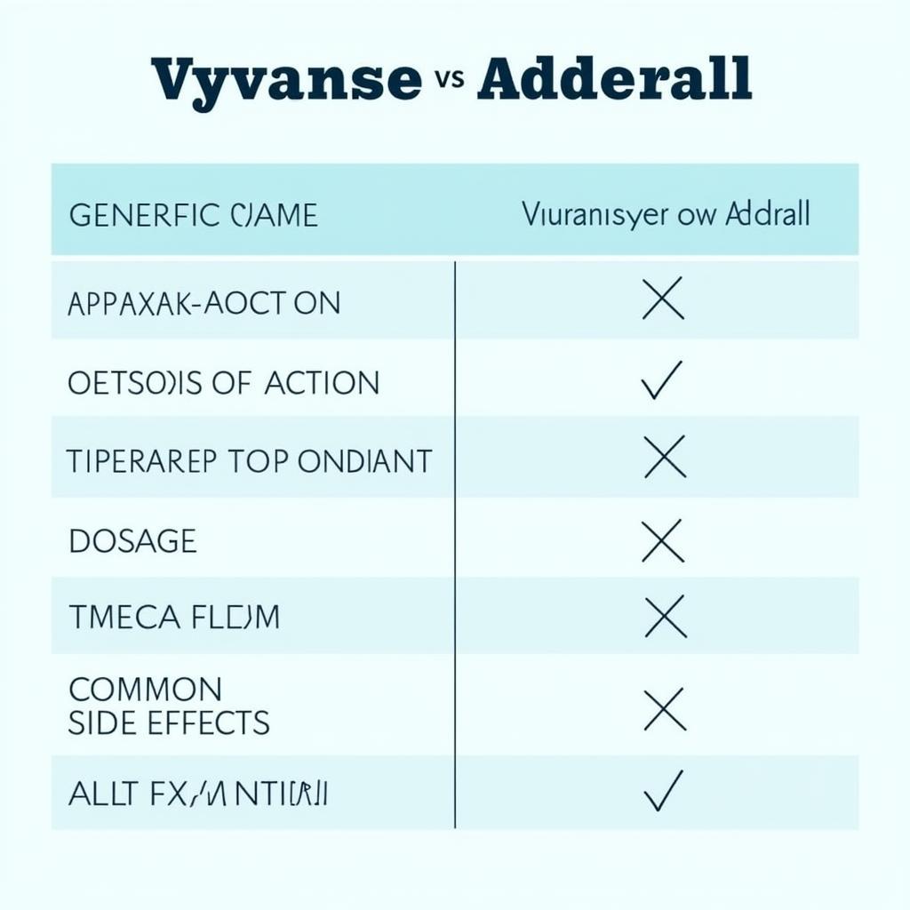 So sánh chi tiết Vyvanse và Adderall