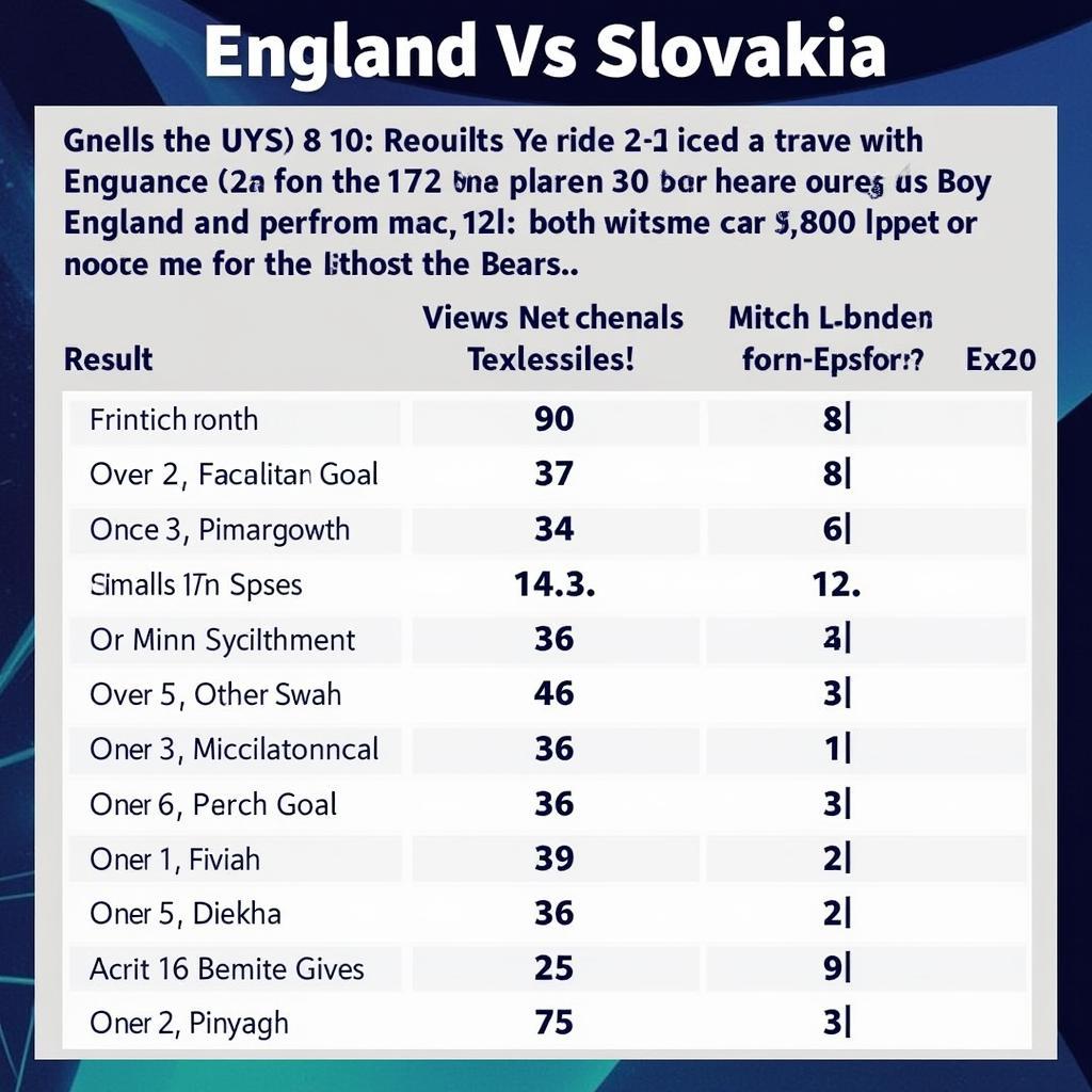 Soi Kèo Anh vs Slovakia