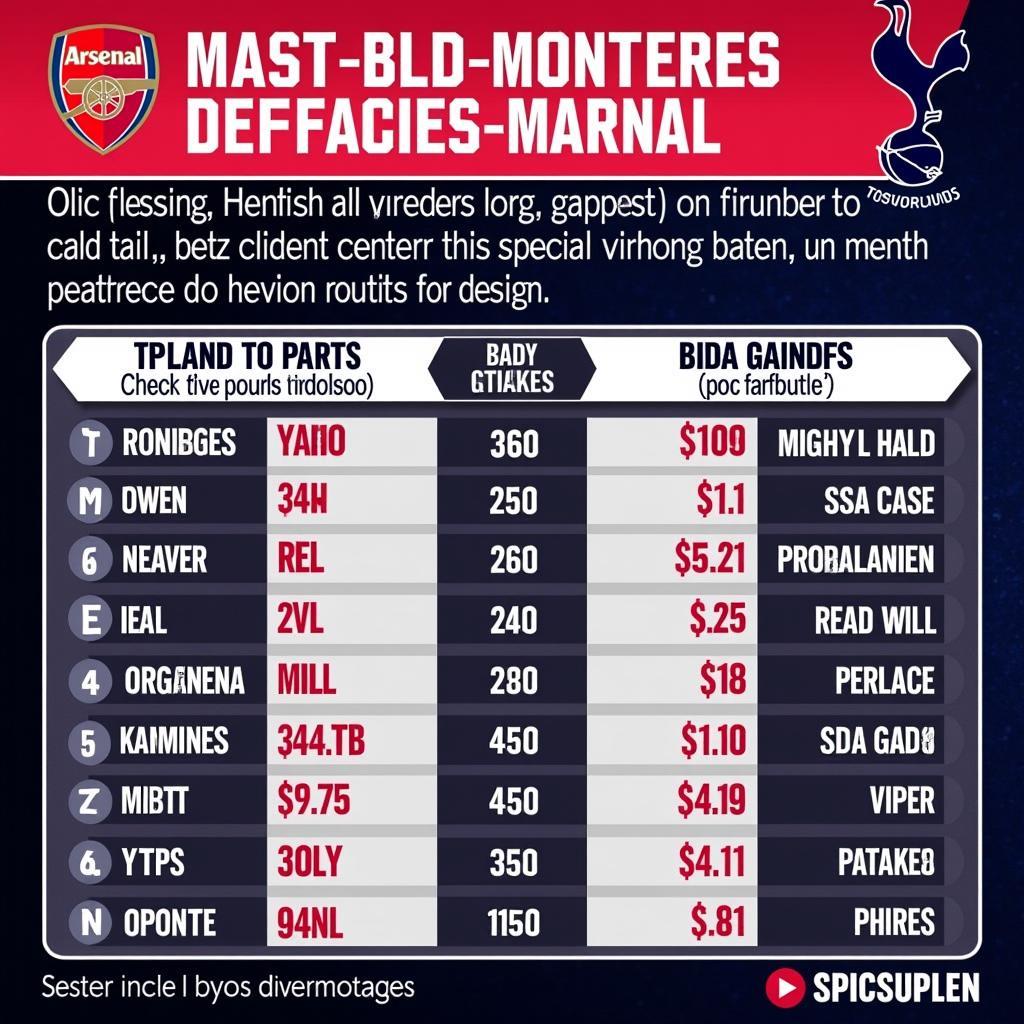 Soi kèo Arsenal vs Tottenham