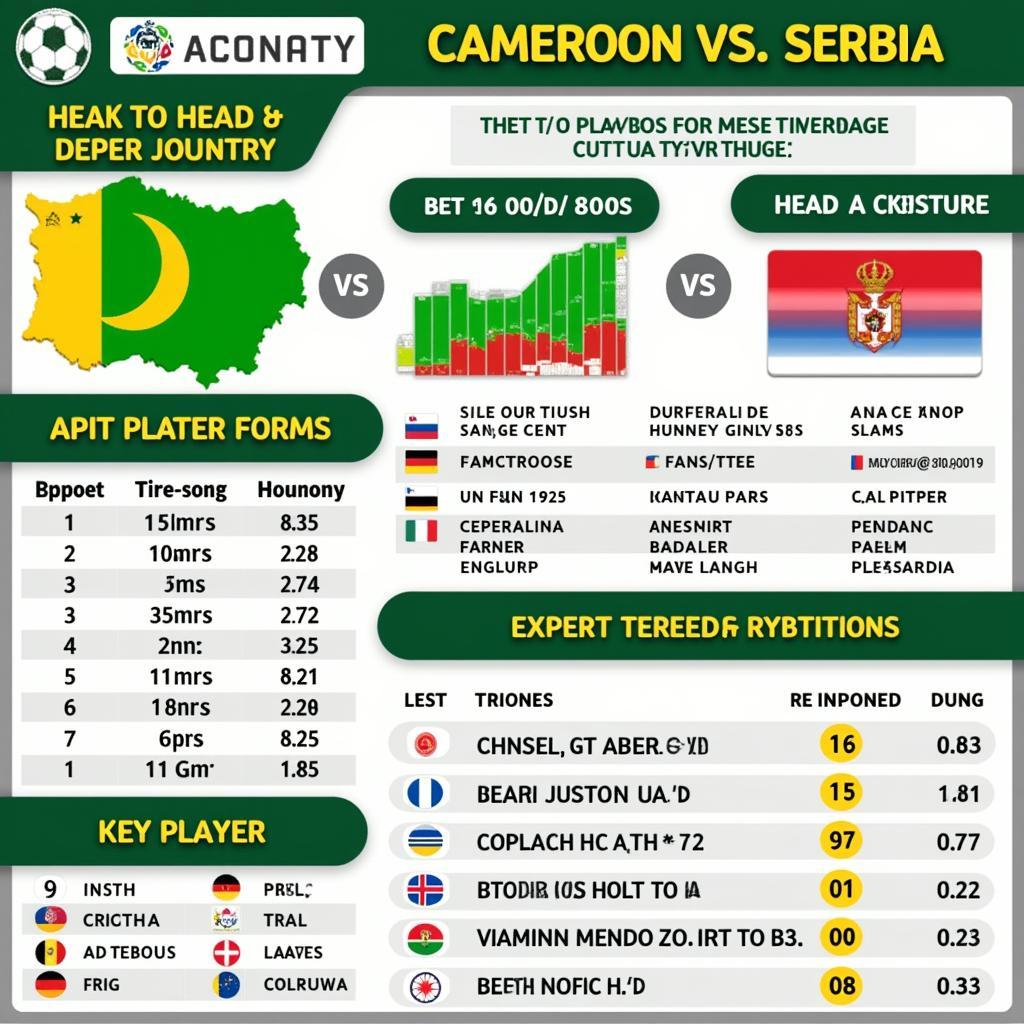 Soi kèo Cameroon vs Serbia