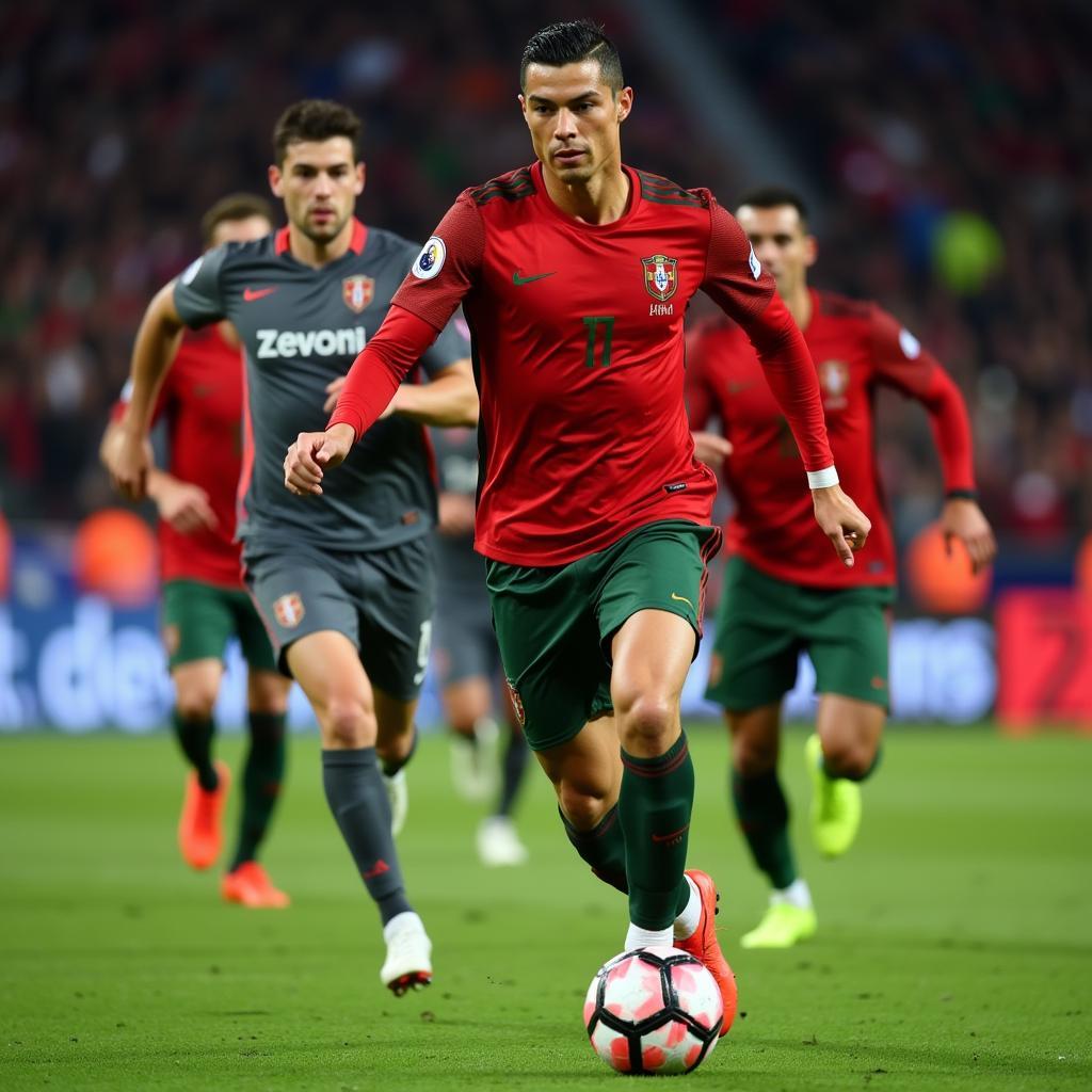 Cristiano Ronaldo dẫn dắt hàng công Bồ Đào Nha