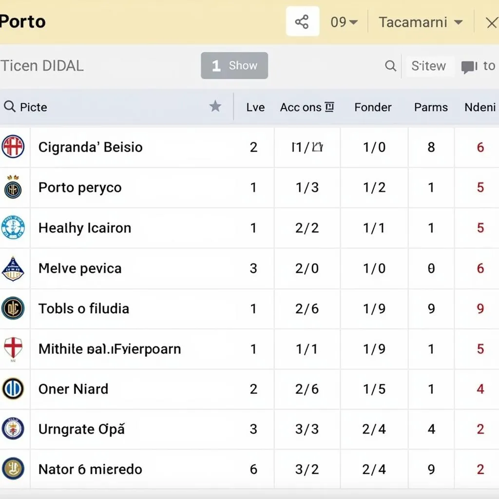 Bảng giá kèo Porto vs Inter