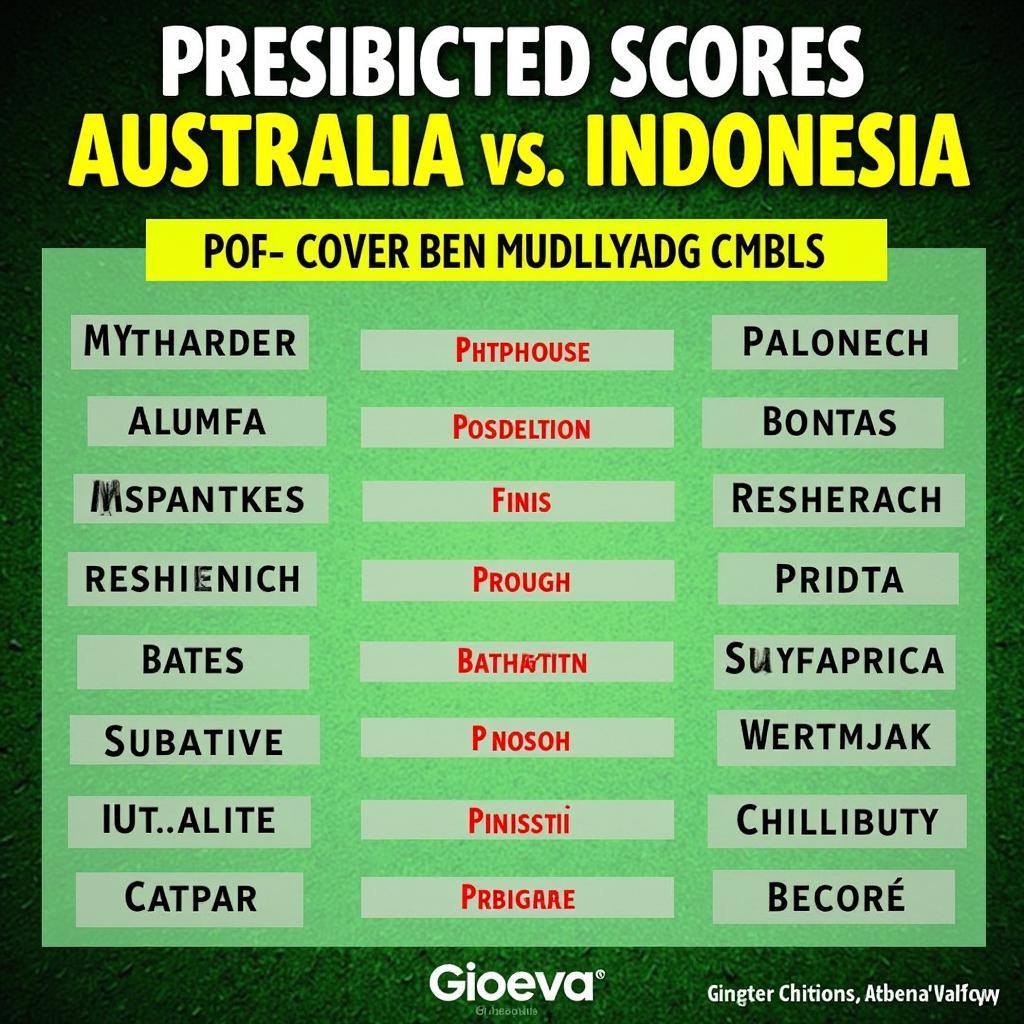 Dự đoán kết quả Úc vs Indonesia